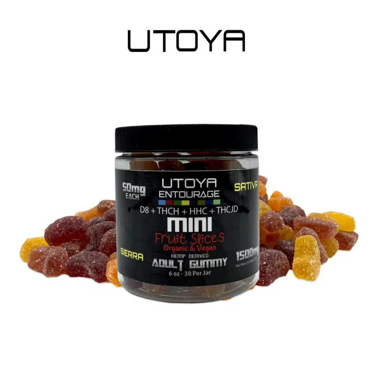 UTOYA - Sativa Mini Fruit Slices | Organic & Vegan | THCH/THCJD | 800 mg Bag - Image 5